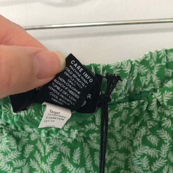 Who What Wear tiered ruffle midi skirt floral chiffon green - Picture 5 of 6